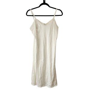VTG White Beige Slip Dress Sleep Dress Lingerie Y2K 90s Women's L